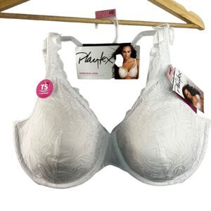 Playtex NWT White Embroidery Lace Molded Bra Size 44D